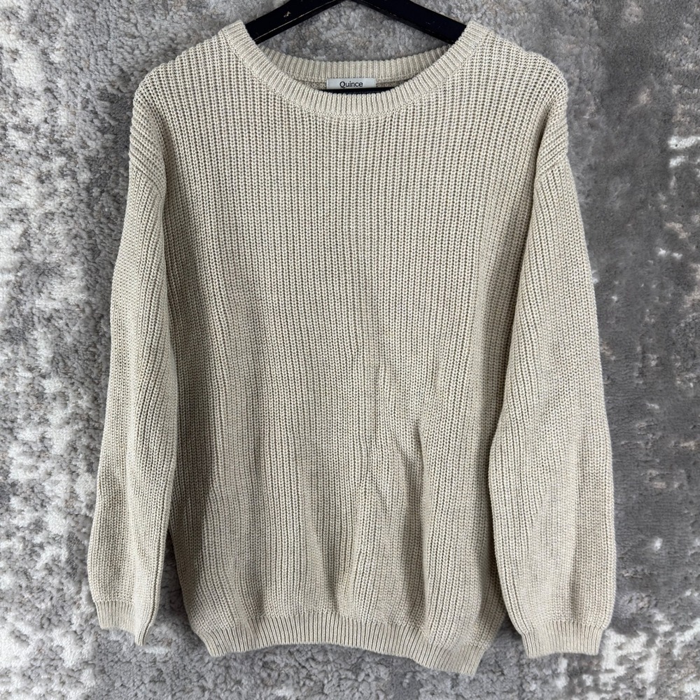 Quince Cream Crew Neck Sweater